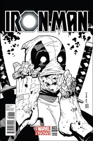 Iron Man (2013) issue 23-E Leonard Kirk Deadpool 1:Store Party Cover