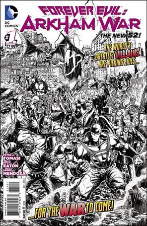Forever Evil: Arkham War issue 1-B Black and White 1:25 Cover