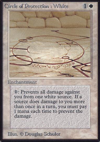 Magic the Gathering: Limited Edition Alpha (Base Set) card 13 Circle of Protection: White