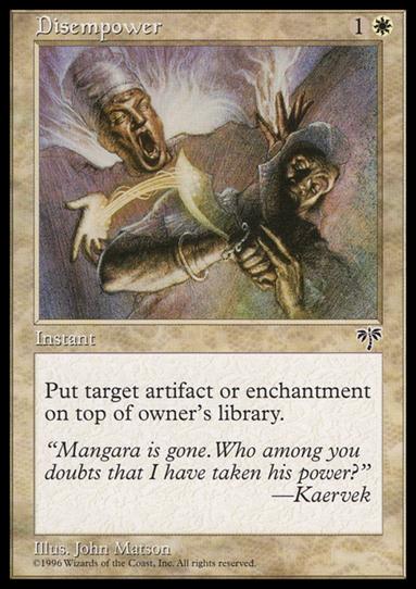 Magic the Gathering: Mirage (Base Set) card 9 Disempower