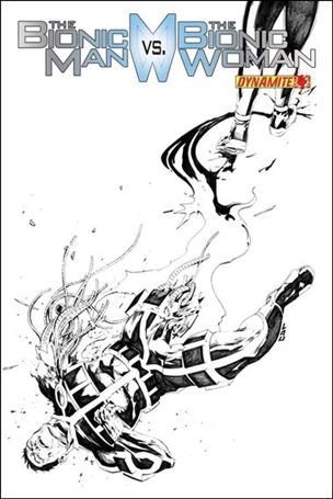 Bionic Man vs the Bionic Woman issue 4-D Jonathan Lau 1:xx Sketch Cover