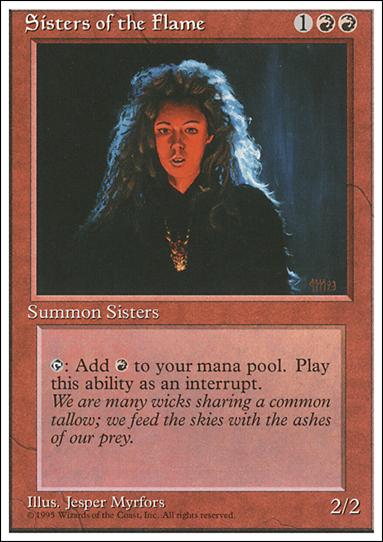 Magic the Gathering: 4th Edition (Base Set) card 221 Sisters of the Flame