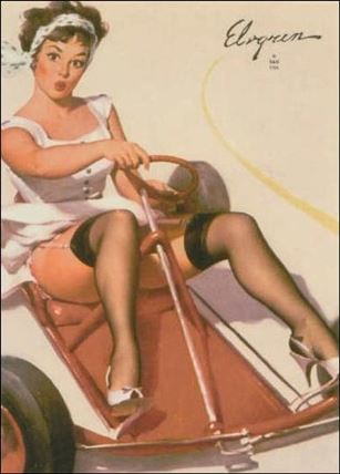 Elvgren's Calendar Pinups (Base Set) card 28 Sharp Curves