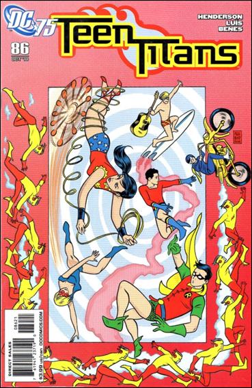 Teen Titans (2003) issue 86-B Michael Allred 1:25 "DC 75th Anniversary" Cover