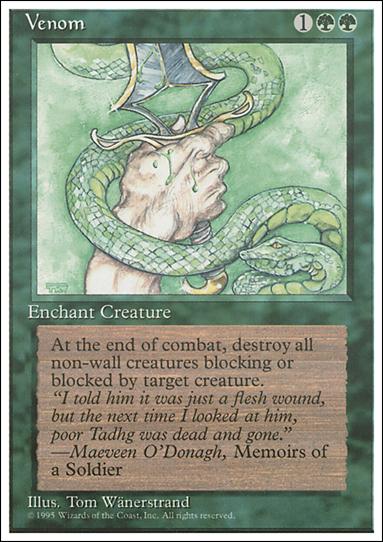 Magic the Gathering: 4th Edition (Base Set) card 280 Venom