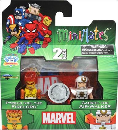 Marvel Minimates (Exclusives) figure 99 Pyreus Kril the Firelord & Gabriel the Air-Walker