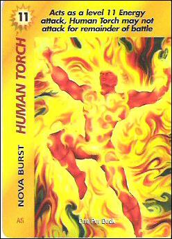 Marvel OverPower (Base Set) card nn118 Human Torch: Nova Burst