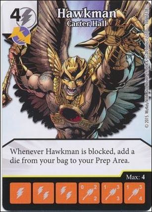 DC Comics Dice Masters Justice League  card 121 Hawkman - Carter Hall