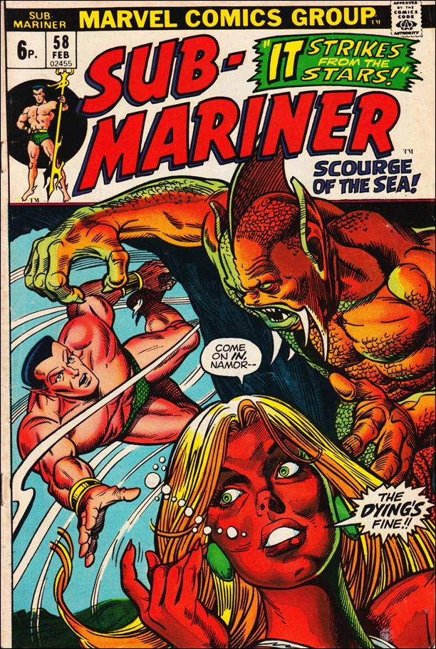 Sub-Mariner (1968) issue 58-B UK Price Cover