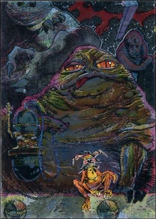 Star Wars Galaxy: Series 2 (Foil Subset) card 11 Jabba the Hutt - Etched Foil