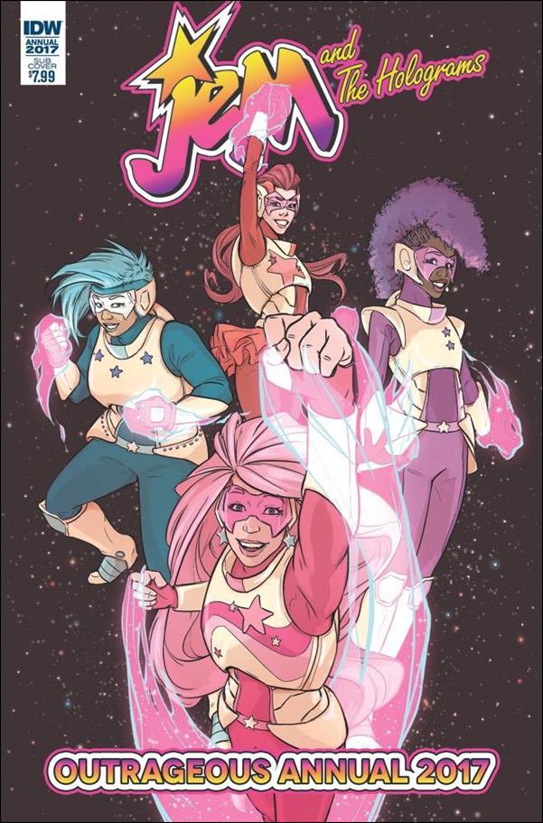 Jem and the Holograms Outrageous Annual issue 2017-B Becca Farrow Subscription Cover