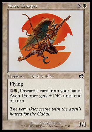 Magic the Gathering: Torment (Base Set) card 2 Aven Trooper