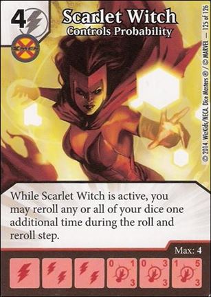 Marvel Dice Masters Uncanny X-Men  card 125 Scarlet Witch: Controls Probability