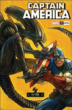 Captain America (2018) issue 27-B Ivan Shavrin Marvel vs Alien Cover