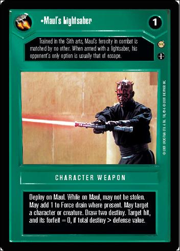 Star Wars: Tatooine Limited (Base Set) card 49 Maul's Lightsaber