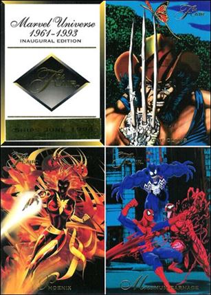 Marvel Annual Flair '94 (Promo) card 1-B 4-Card Sheet (Black Print 