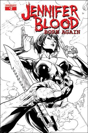 Jennifer Blood: Born Again issue 2-B 1:10 Black & White Cover