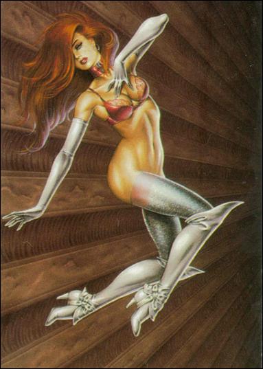 Joseph Michael Linsner: Dawn & Beyond (Base Set) card 9 Drifting Between Heaven and Hell