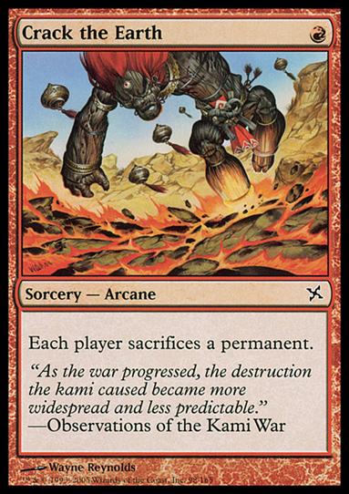 Magic the Gathering: Betrayers of Kamigawa (Base Set) card 98 Crack the Earth