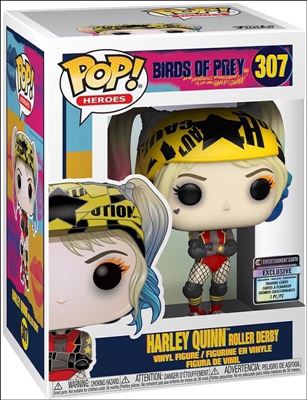 POP! Heroes figure 307-B Harley Quinn Roller Derby Entertainment Earth