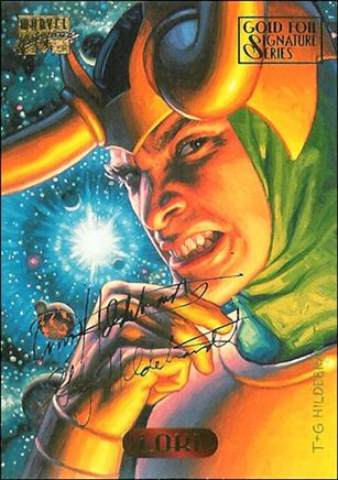 1994 Marvel Masterpieces (Gold-Foil Signature Parallel Base Set) card 68 Loki