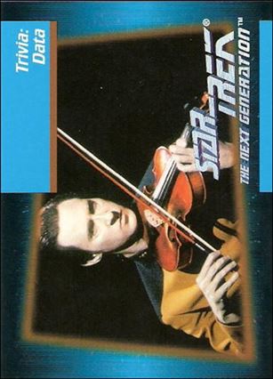 Star Trek: The Next Generation - Inaugural Edition (Base Set) card 112 Trivia: Data