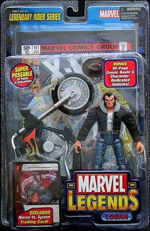 Marvel Legends (Legendary Riders Series) figure 3 Logan (Black Jacket w/ Hat)