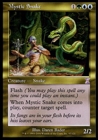 Magic the Gathering: Time Spiral (Timeshifted Subset) card 97 Mystic Snake