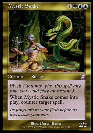Magic the Gathering: Time Spiral (Timeshifted Subset) card 97 Mystic Snake