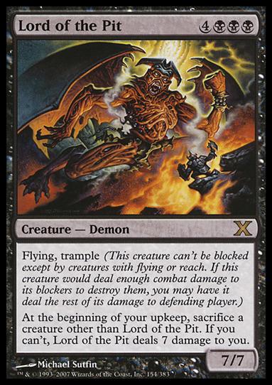 Magic the Gathering: 10th Edition (Base Set) card 154 Lord of the Pit