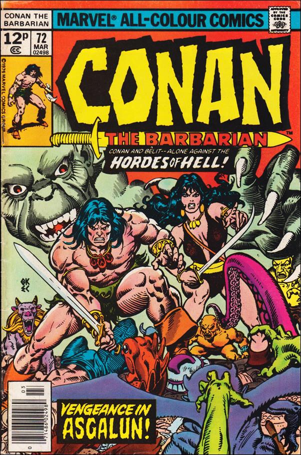 Conan the Barbarian (1970) issue 72-B UK Price Cover