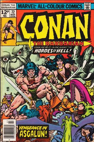 Conan the Barbarian (1970) issue 72-B UK Price Cover