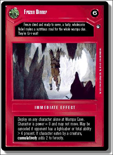 Star Wars: Hoth Limited (Base Set) card 25 Frozen Dinner