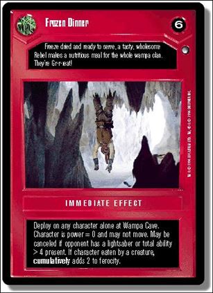 Star Wars: Hoth Limited (Base Set) card 25 Frozen Dinner