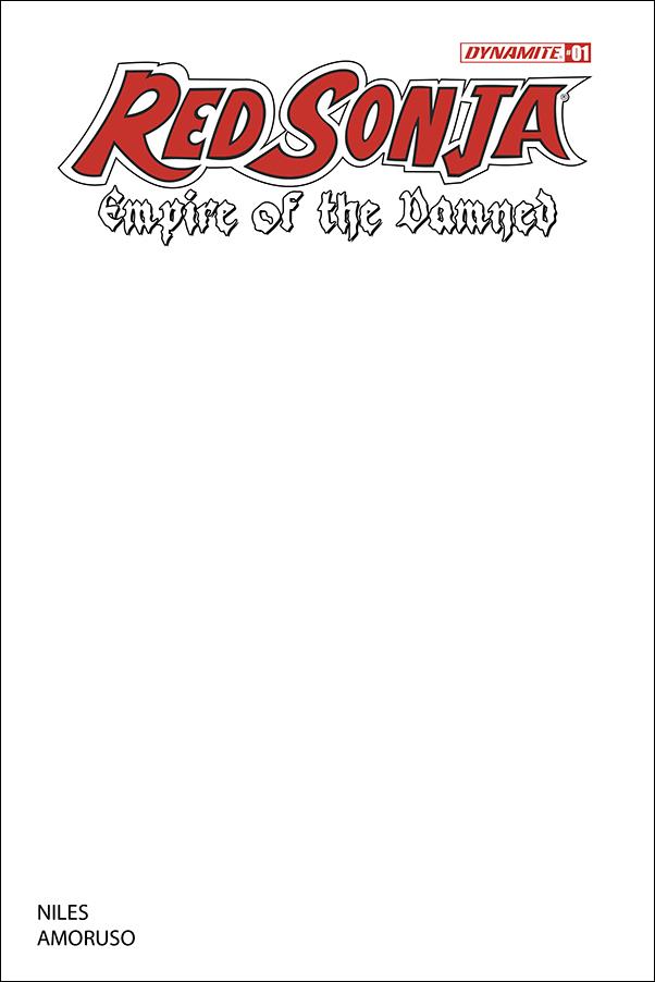 Red Sonja: Empire of the Damned issue 1-G Blank Authentix Sketch Cardstock Cover
