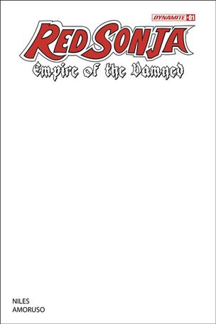 Red Sonja: Empire of the Damned issue 1-G Blank Authentix Sketch Cardstock Cover