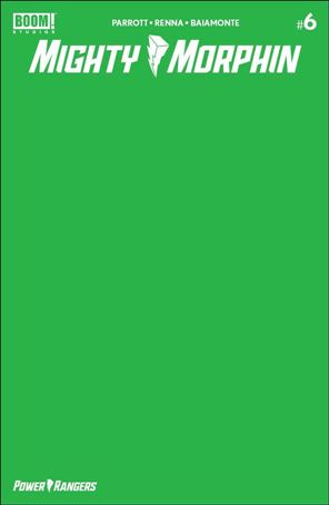 Mighty Morphin issue 6-C Green Blank Cover