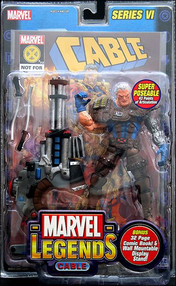 Marvel Legends (Series 6) figure 2-- Cable (Blue & Brown Costume)