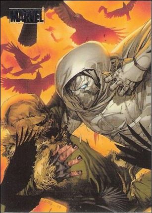 Marvel Heroes and Villains (Silver Foil Parallel Base Set) card 79 Moon Knight vs Scarecrow