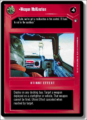 Star Wars: Hoth Limited (Base Set) card 33 Weapon Malfunction