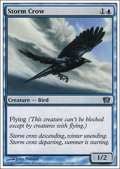Magic the Gathering: 8th Edition (Base Set) card 104 Storm Crow