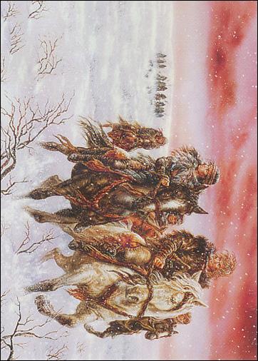 Royo: Secret Desires (Base Set) card 69 The Horses at the Gate