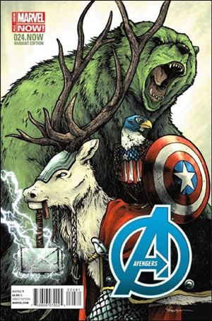 Avengers (2013) issue 24.NOW-F David Peterson Animal Cover