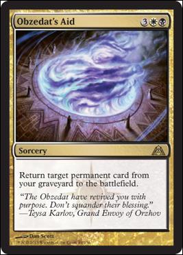 Magic the Gathering: Dragon's Maze (Base Set) card 89 Obzedat's Aid 