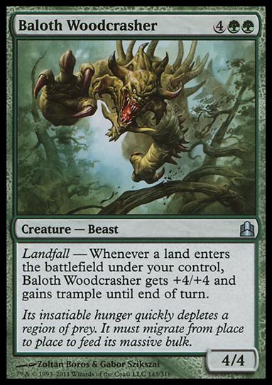 Magic the Gathering: Commander (Base Set) card 143 Baloth Woodcrasher