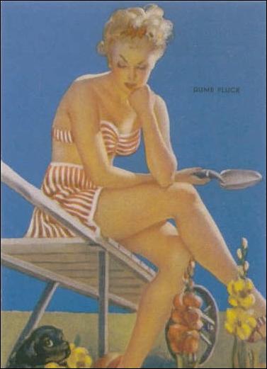 Elvgren's Calendar Pinups 2 (Base Set) card 47 Dumb Pluck
