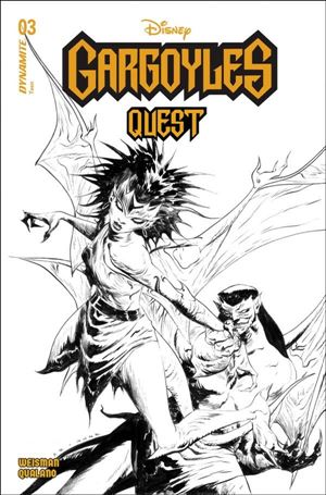 Gargoyles: Quest issue 3-F Jae Lee 1:10 Black and White Line Art Cover