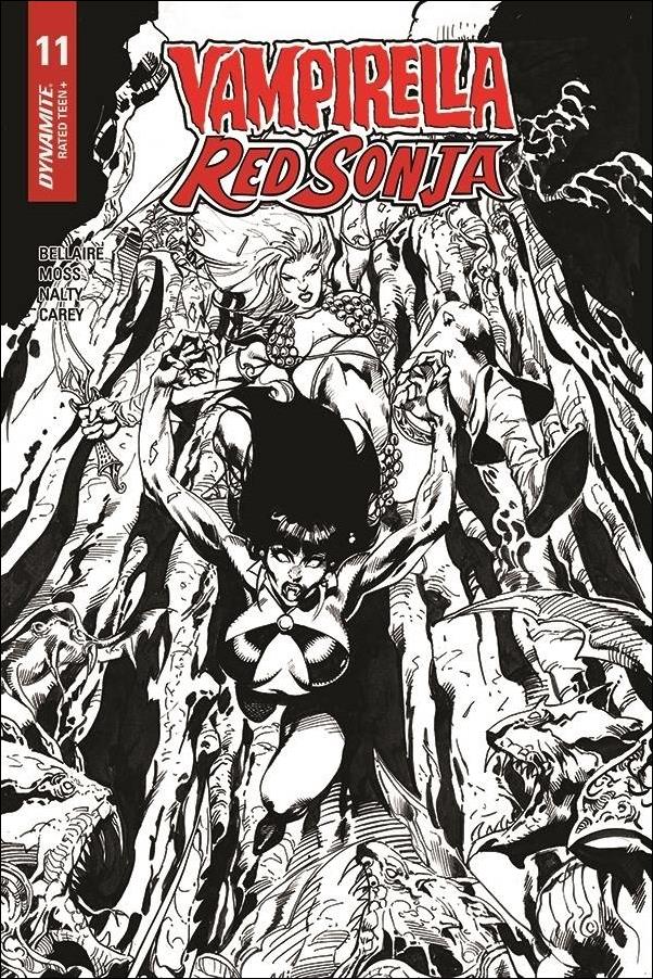 Vampirella / Red Sonja issue 11-H Roberto Castro 1:7 Black & White Cover