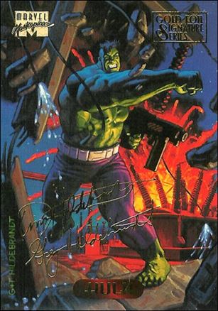 1994 Marvel Masterpieces (Gold-Foil Signature Parallel Base Set) card 50 Hulk