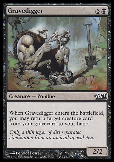 Magic the Gathering: 2011 Core Set (Base Set) card 98 Gravedigger